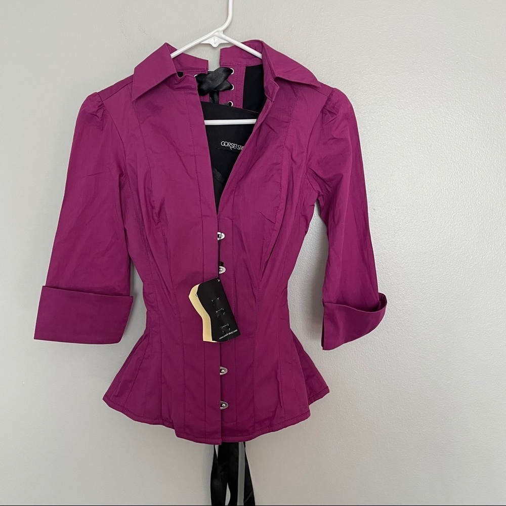 Nwt Corset Story Dry Rose Corset Shirt — image 5 of 8